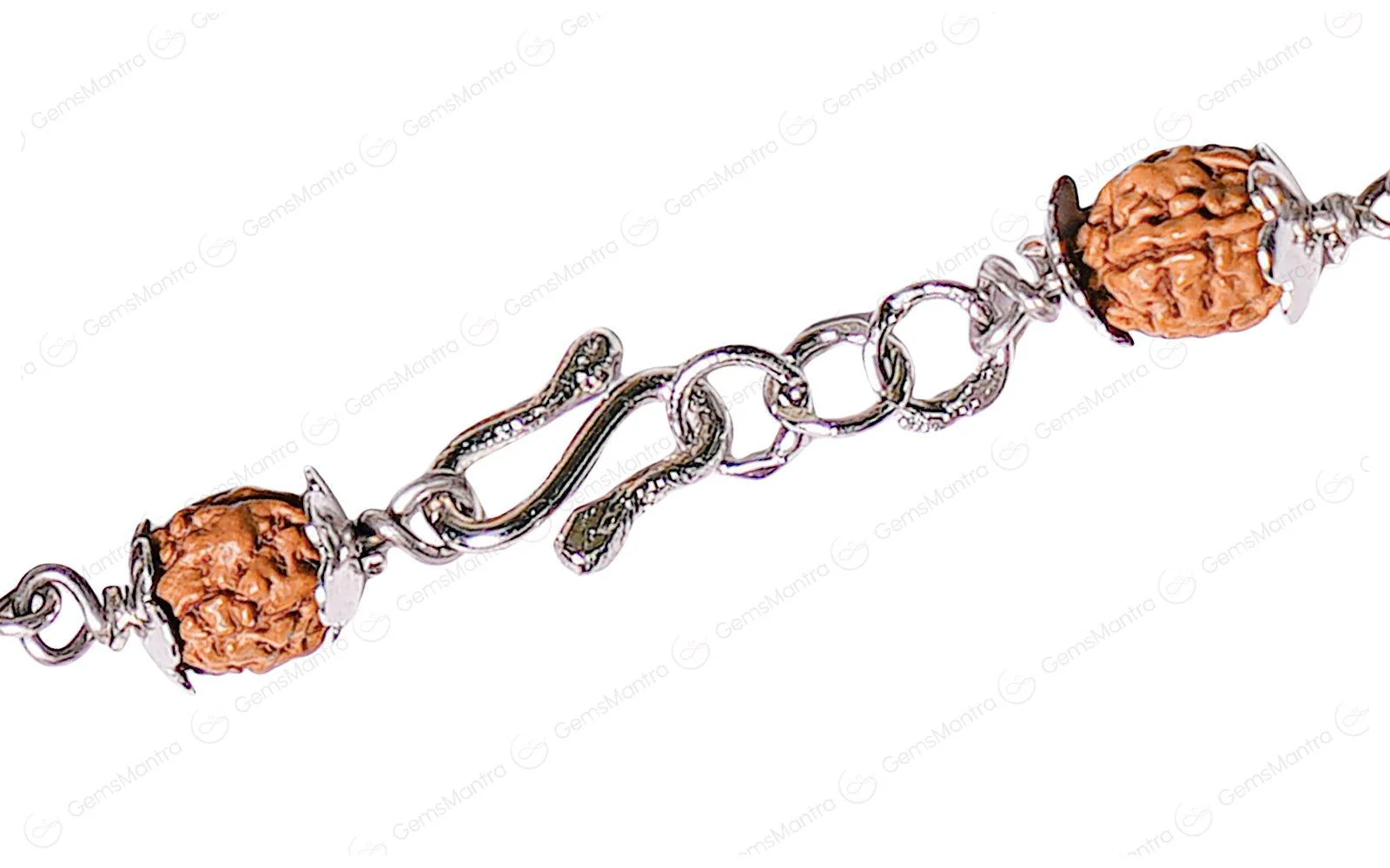 Original 5 Mukhi Rudraksha Silver Butterfly Bracelet for Kids with Certificate - Image 4